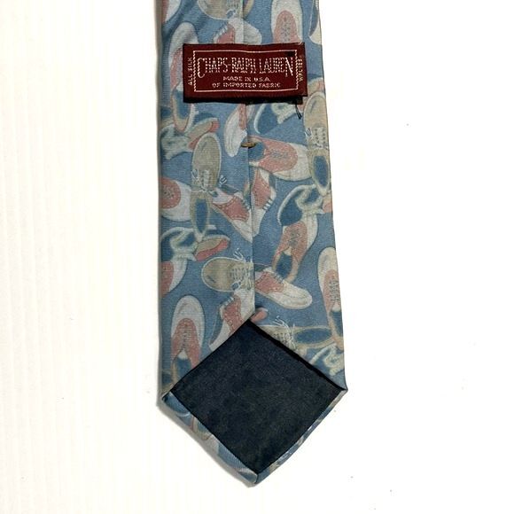 CHAPS RALPH LAUREN Vintage Silk Shoe Design Necktie Tie 55 x 3.25 inches - Picture 6 of 8